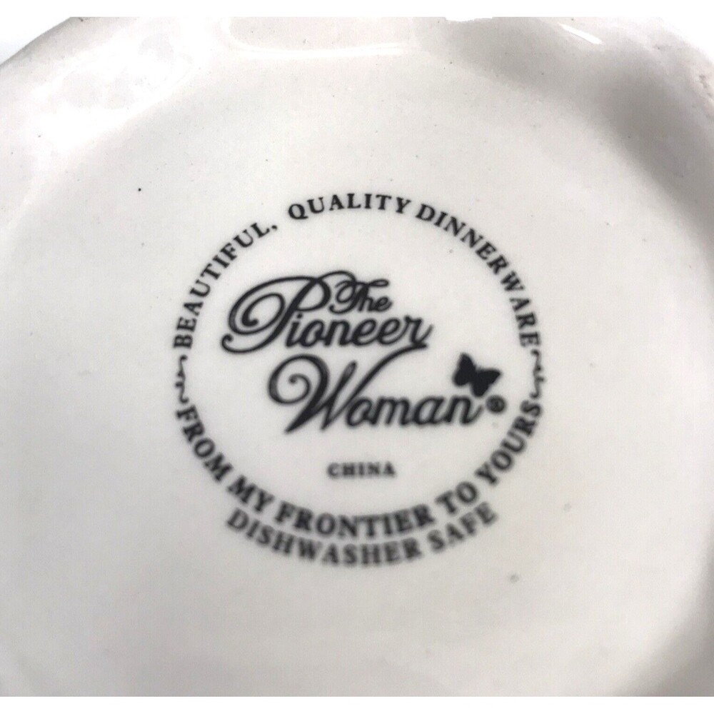 Pioneer Woman Ceramic Sugar Bowl & Lid Red Floral Retro Canister Flea Market - Picture 5 of 5